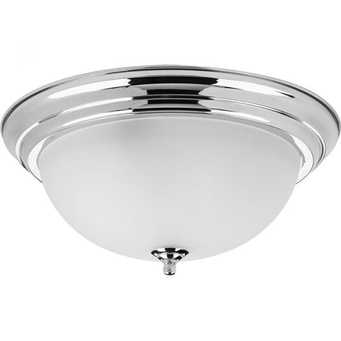 Progress Dome Glass CTC P3926 09 3 60 Watt MED CLOSE TO CEILING in Brushed Nickel Finish Model: P3926-09