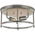 Progress Durrell P350151 009 2 60 Watt MED FLUSH MOUNT in Brushed Nickel Finish Model: P350151-009