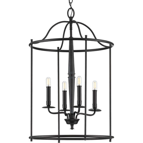 Progress Durrell P500210 009 4 60 Watt CAND FOYER in Brushed Nickel Finish Model: P500210-009