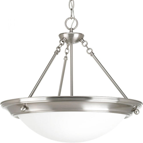 Progress Eclipse P3575 09 4 100W MED INVERTED PENDANT in Brushed Nickel Finish Model: P3575-09