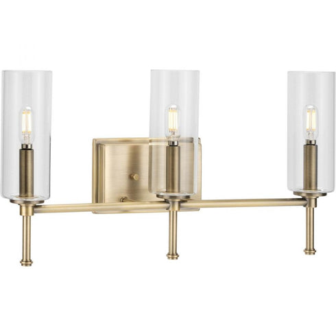 Progress Elara P300358 009 3 60 Watt CAND BATH BRACKET in Brushed Nickel Finish Model: P300358-009