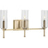 Progress Elara P300358 009 3 60 Watt CAND BATH BRACKET in Brushed Nickel Finish Model: P300358-009