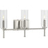 Progress Elara P300358 009 3 60 Watt CAND BATH BRACKET in Brushed Nickel Finish Model: P300358-009