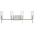 Progress Elara P300359 009 4 60 Watt CAND BATH BRACKET in Brushed Nickel Finish Model: P300359-009