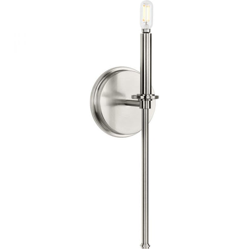 Progress Elara P710106 009 1 60 Watt CAND WALL BRACKET in Brushed Nickel Finish Model: P710106-009