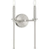 Progress Elara P710107 009 2 60 Watt CAND WALL BRACKET in Brushed Nickel Finish Model: P710107-009