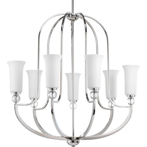 Progress Elina Collection Seven Light Pendant in Polished Nickel Finish Model: P4733-104