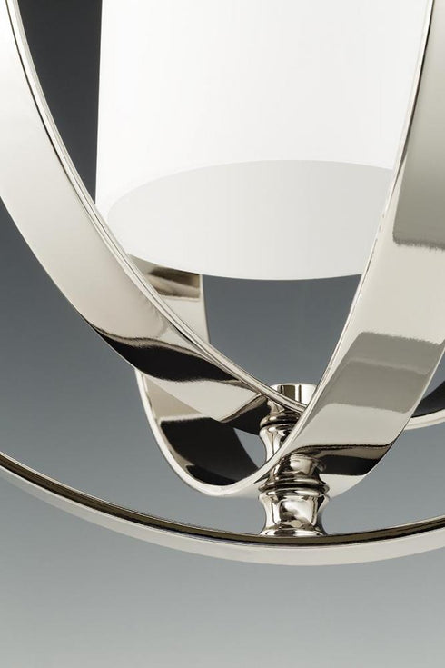 Progress Equinox Collection One Light Small Foyer Lantern in Polished Nickel Finish Model: P7077-104