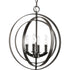 Progress Equinox P3827 104 4 60 Watt CAND FOYER LANTER in Polished Nickel Finish Model: P3827-104