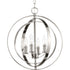 Progress Equinox P3827 104 4 60 Watt CAND FOYER LANTER in Polished Nickel Finish Model: P3827-104