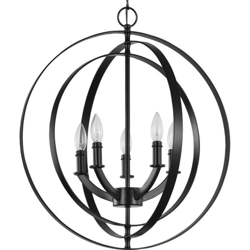 Progress Equinox P3841 104 5 60 Watt CAND FOYER LANTERN in Polished Nickel Finish Model: P3841-104