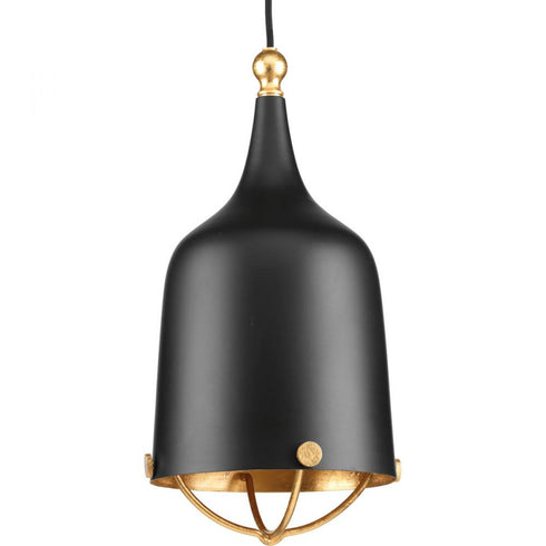 Progress Era P500033 031 1 75 Watt MED PENDANT in Matte Black Finish Model: P500033-031