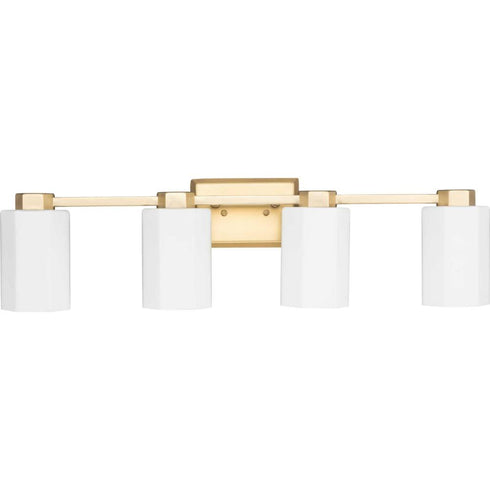 Progress Estrada Collection Four Light in Polished Chrome Contemporary Bath & Vanity Light Model: P300479-015