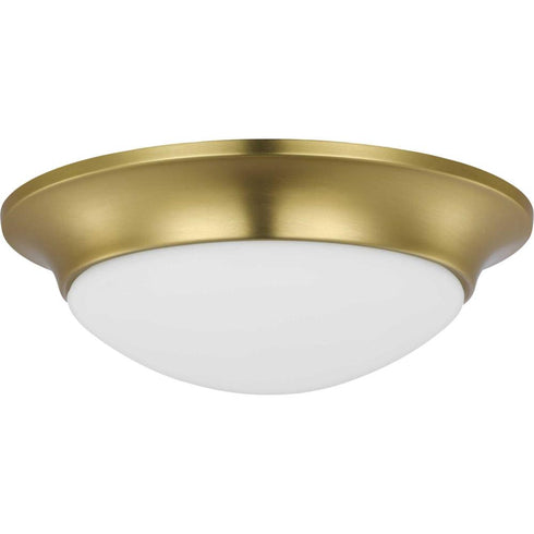 Progress Etched Glass Close-to-Ceiling P350146 009 1 60 Watt MED FLUSH MOUNT in Brushed Nickel Finish Model: P350146-009