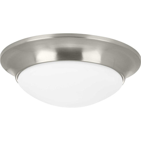 Progress Etched Glass Close-to-Ceiling P350146 009 1 60 Watt MED FLUSH MOUNT in Brushed Nickel Finish Model: P350146-009