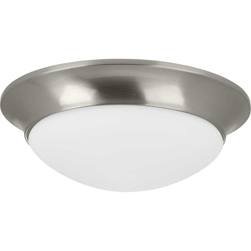 Progress Etched Glass Close-to-Ceiling P350147 009 2 60 Watt MED FLUSH MOUNT in Brushed Nickel Finish Model: P350147-009