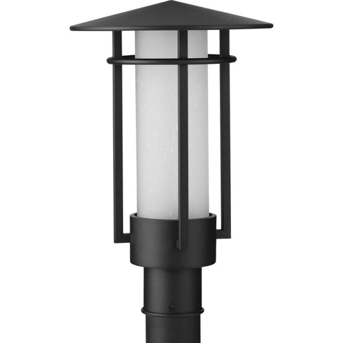 Progress Exton P540097 031 1 100 Watt MED POST LANTERN in Textured Black Finish Model: P540097-031