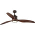 Progress Farris P250002 009 30 60IN 3 BLADE FAN LED LGT in Brushed Nickel Finish Model: P250002-009-30