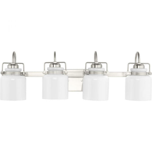 Progress Fessler P300441 009 4 Light BATH in Brushed Nickel Finish Model: P300441-009