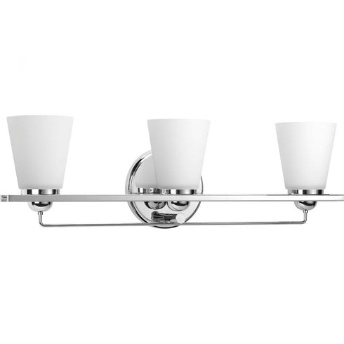 Progress Flight P300002 009 3 100 Watt MED BATH BRACKET in Brushed Nickel Finish Model: P300002-009