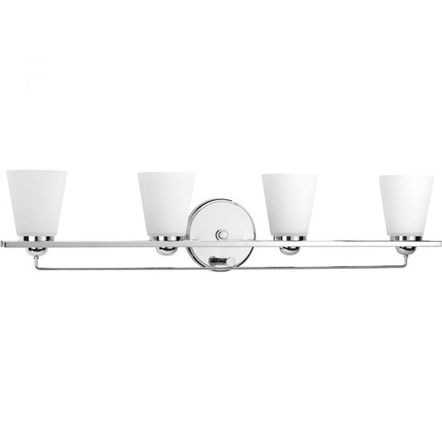 Progress Flight P300003 009 4 100 Watt MED BATH BRACKET in Brushed Nickel Finish Model: P300003-009