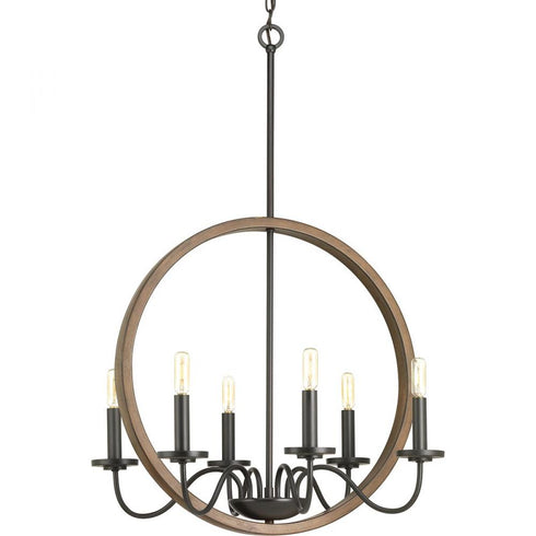 Progress Fontayne P400081 009 6 60 Watt CAND CHANDELIER in Brushed Nickel Finish Model: P400081-009