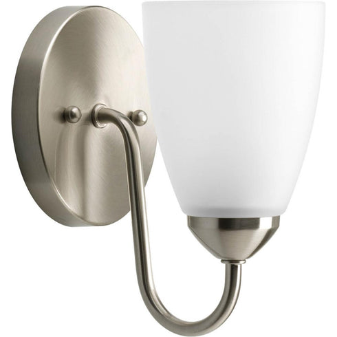 Progress Gather P2706 09 1 100 Watt MED BATH BRACKET in Brushed Nickel Finish Model: P2706-09