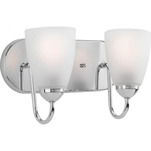 Progress Gather P2707 09 2 100 Watt MED BATH BRACKET in Brushed Nickel Finish Model: P2707-09