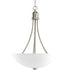 Progress Gather P3914 09 2 100 Watt MED INVERTED PENDANT in Brushed Nickel Finish Model: P3914-09