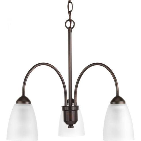 Progress Gather P4734 09 3 100 Watt MED CHANDELIER in Brushed Nickel Finish Model: P4734-09