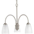 Progress Gather P4734 09 3 100 Watt MED CHANDELIER in Brushed Nickel Finish Model: P4734-09