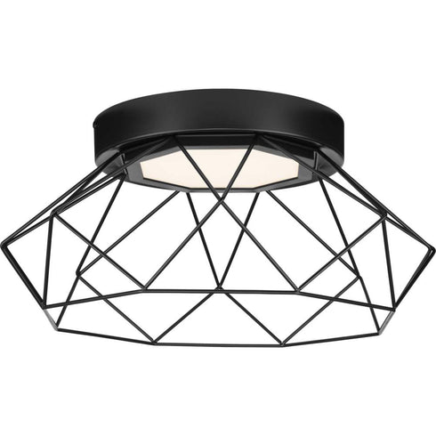 Progress Geodesic LED P350229 31M 30 LED FLUSH MOUNT in Matte Black Finish Model: P350229-31M-30