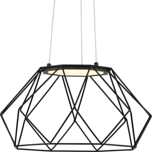 Progress Geodesic LED P500319 031 30 LED PENDANT in Matte Black Finish Model: P500319-031-30