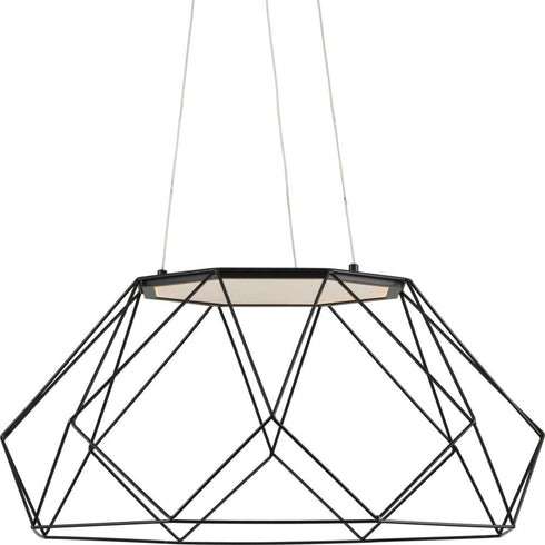 Progress Geodesic LED P500320 031 30 LED PENDANT in Matte Black Finish Model: P500320-031-30