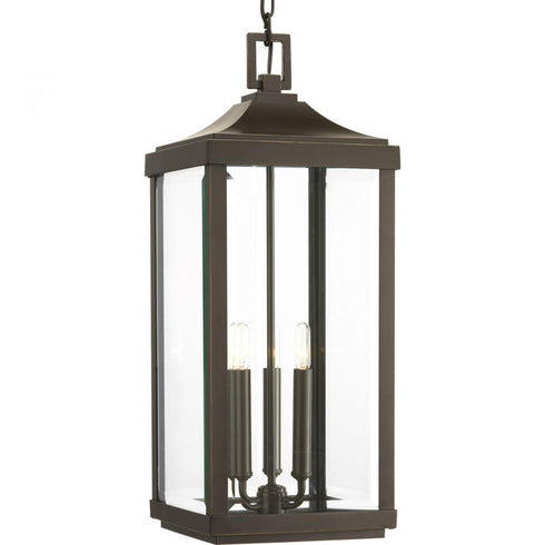 Progress Gibbes Street P550004 020 3 60WCAND HANGING LANTERN in Antique Bronze Finish Model: P550004-020