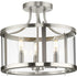 Progress Gilliam P350231 009 3 Light SEMI FLUSH in Brushed Nickel Finish Model: P350231-009