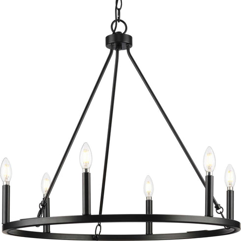 Progress Gilliam P400313 009 6 Light CHANDELIER in Brushed Nickel Finish Model: P400313-009