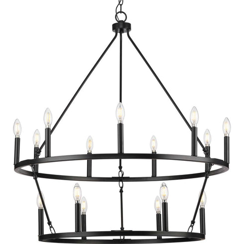 Progress Gilliam P400315 009 15 Light CHANDELIER in Brushed Nickel Finish Model: P400315-009