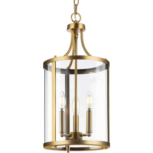 Progress Gilliam P500390 009 3 Light FOYER in Brushed Nickel Finish Model: P500390-009