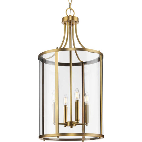 Progress Gilliam P500391 009 4 Light FOYER in Brushed Nickel Finish Model: P500391-009