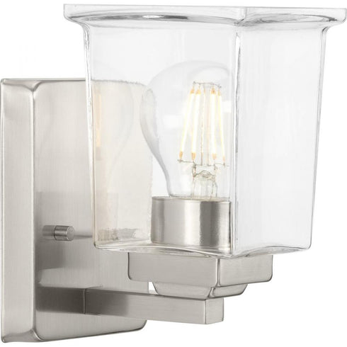 Progress Gilmour P300377 009 1 60 Watt MED BATH BRACKET in Brushed Nickel Finish Model: P300377-009