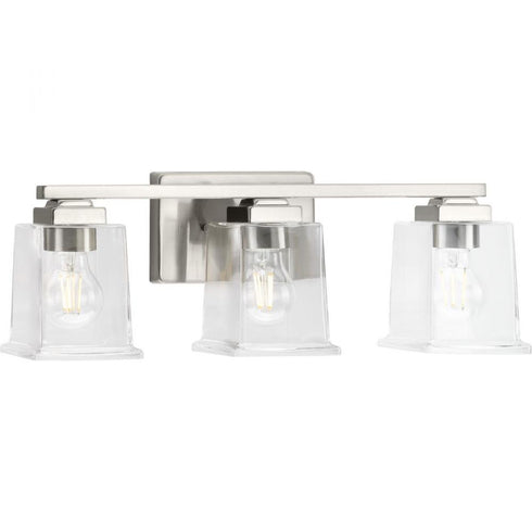 Progress Gilmour P300379 009 3 60 Watt MED BATH BRACKET in Brushed Nickel Finish Model: P300379-009
