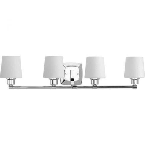 Progress Glance P300019 015 4 100 Watt MED BATH BRACKET in Polished Chrome Finish Model: P300019-015