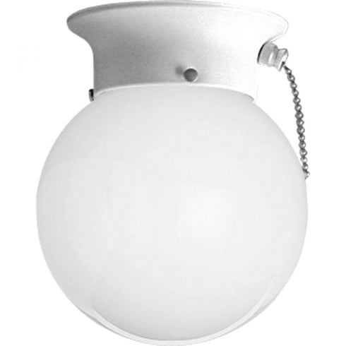Progress Glass Globes P3605 30 1 60 Watt MED FITTER CTC in White Finish Model: P3605-30