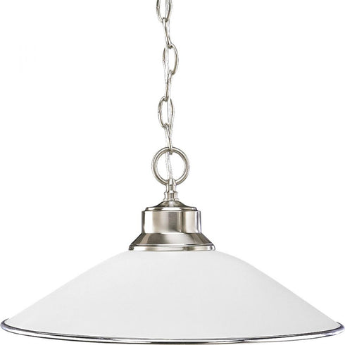 Progress Glass Pendants P5013 09 1 100 Watt MED PENDANT in Brushed Nickel Finish Model: P5013-09