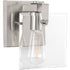 Progress Glayse P300105 009 1 60 Watt MED BATH BRACKET in Brushed Nickel Finish Model: P300105-009