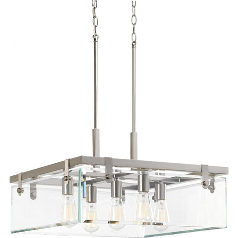 Progress Glayse P500074 009 5 60 Watt MED PENDANT in Brushed Nickel Finish Model: P500074-009