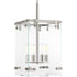 Progress Glayse P500095 009 4 60 Watt MED FOYER in Brushed Nickel Finish Model: P500095-009