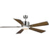 Progress Glenfalls P250021 009 30 56 IN 5 Blade Fan in Brushed Nickel Finish Model: P250021-009-30