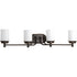Progress Glide P300015 009 4 100 Watt MED BATH BRACKET in Brushed Nickel Finish Model: P300015-009